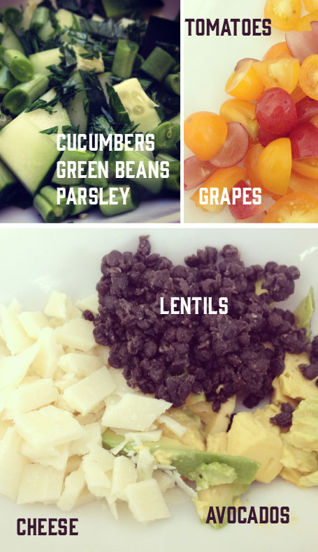 LentilSalad-ingredients