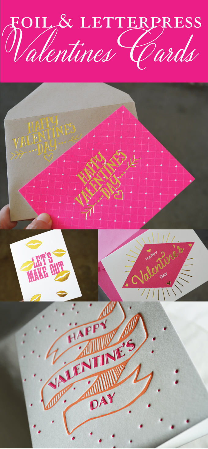 Valentine cards | letterpress & foil | wiley valentine
