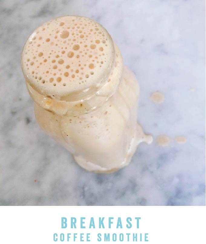 Cofee Banana Breakfast Smoothie, Healthy, Protein, Recipe